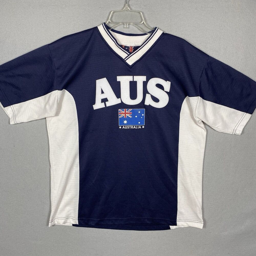Australia Aus Short Sleeve Shirt Size Large Soccer Football Tshirt Tee Vintage